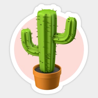 Lovely 3D Cactus Lover Gift Cacti Plant Green Women Men Kids Sticker